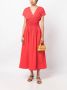 STAUD Mini-jurk met gesmockte taille Rood - Thumbnail 2