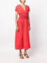 STAUD Mini-jurk met gesmockte taille Rood - Thumbnail 3