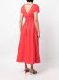STAUD Mini-jurk met gesmockte taille Rood - Thumbnail 4