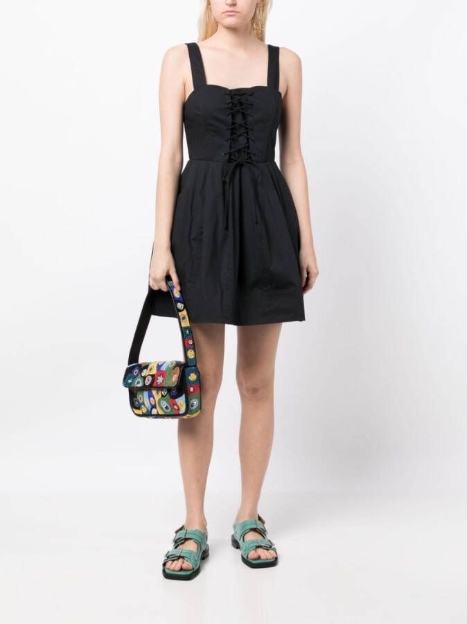 STAUD Mini-jurk met veters Zwart
