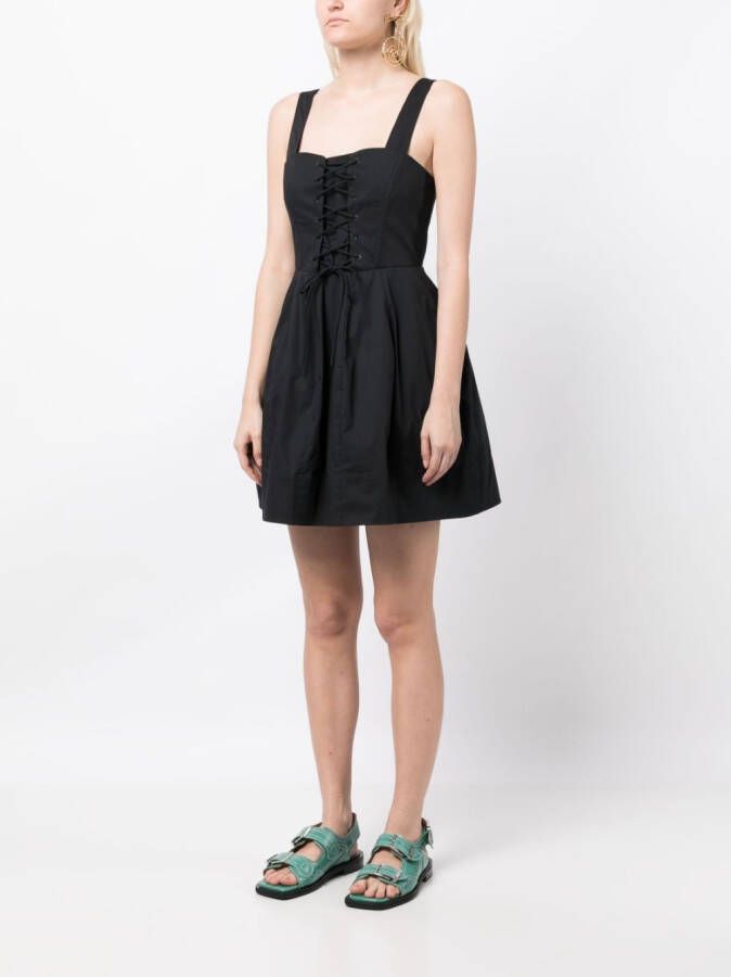 STAUD Mini-jurk met veters Zwart