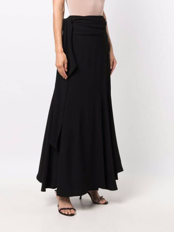 Stefano Mortari High waist maxi-rok Zwart