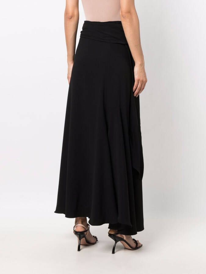 Stefano Mortari High waist maxi-rok Zwart