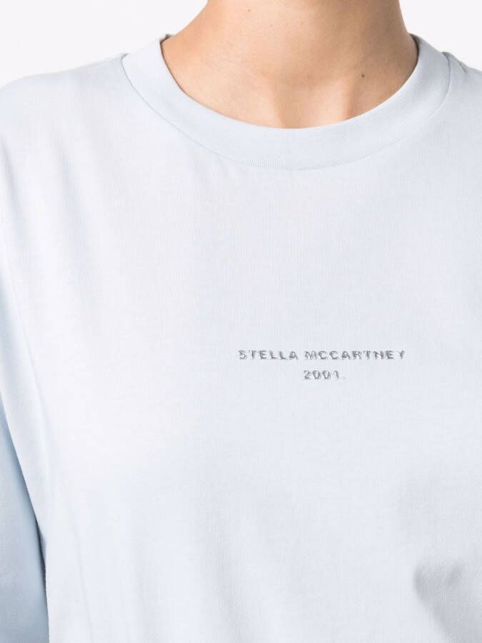 Stella McCartney 2001 T-shirt met logo Blauw