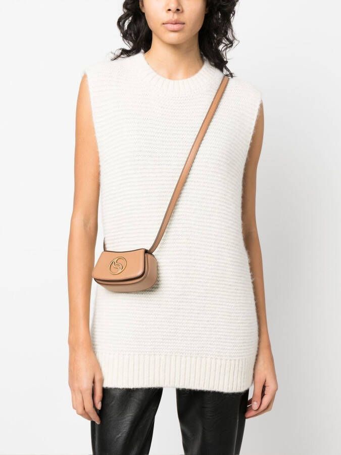 Stella McCartney Alta kleine schoudertas Bruin