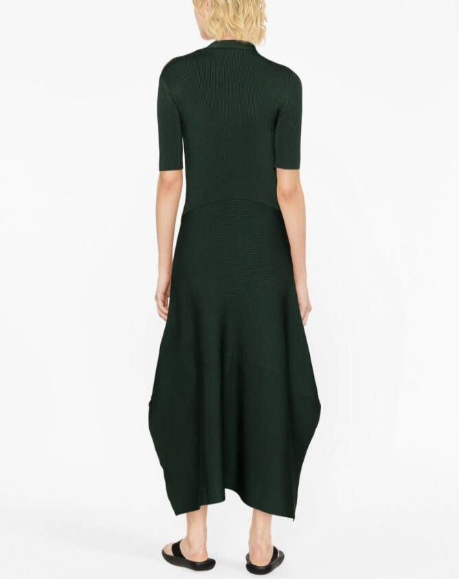 Stella McCartney Asymmetrische jurk Groen