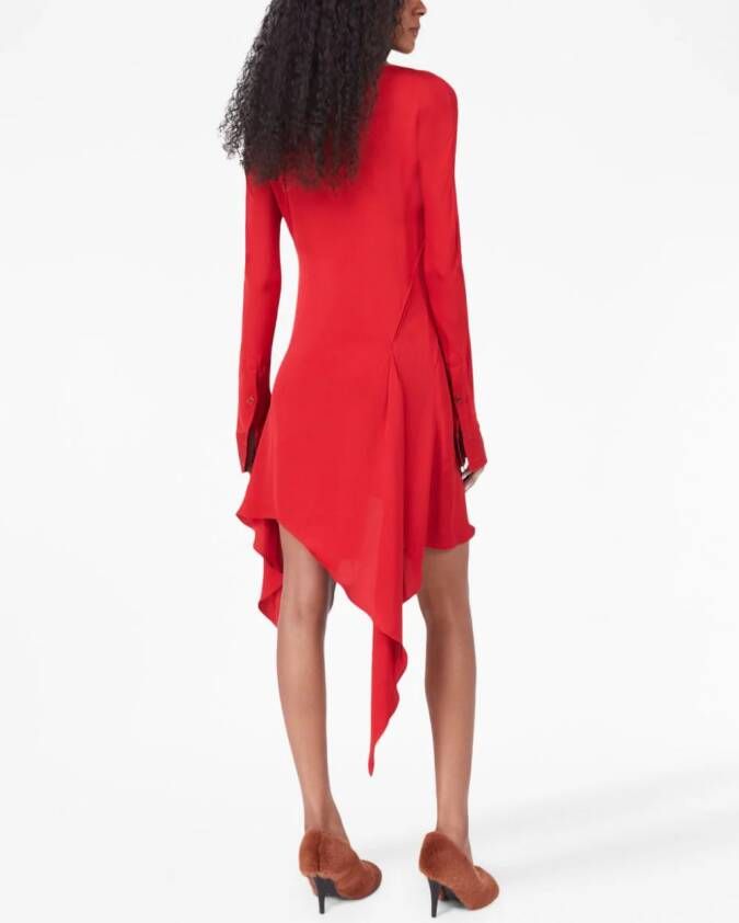 Stella McCartney Asymmetrische jurk Rood