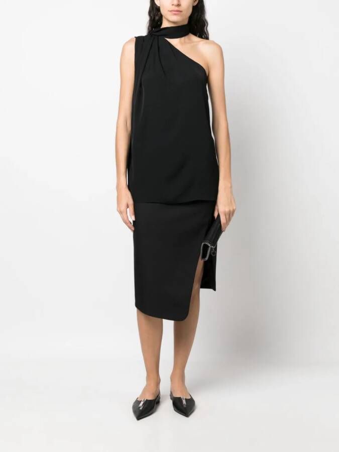 Stella McCartney Asymmetrische blouse Zwart