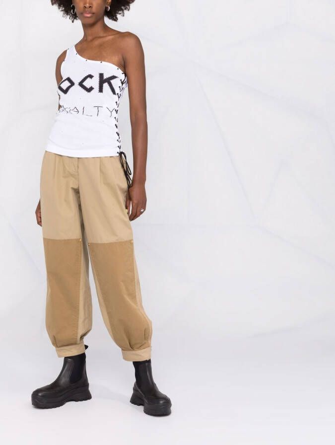 Stella McCartney Asymmetrische top Wit