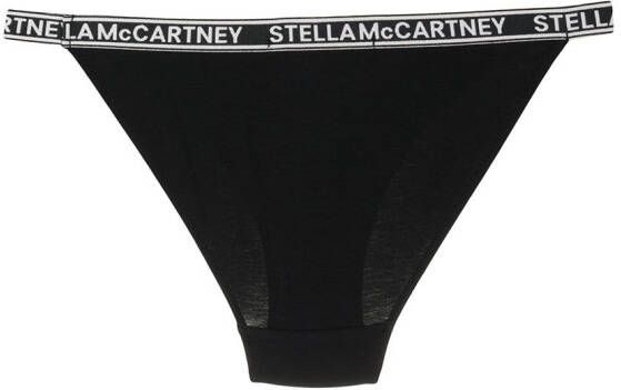 Stella McCartney Bikinislip met jacquard Zwart