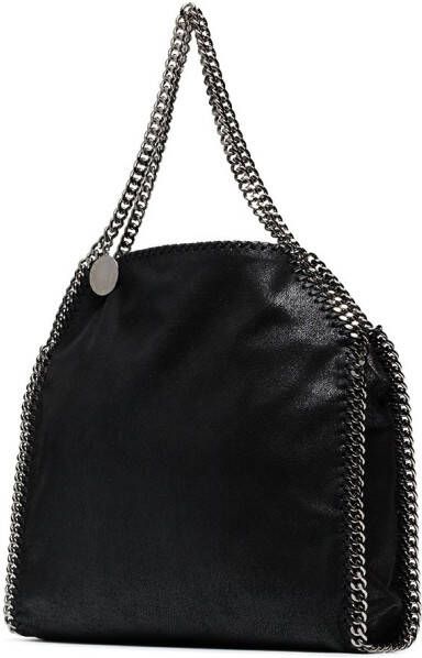Stella McCartney black Falabella small faux leather shoulder bag Zwart