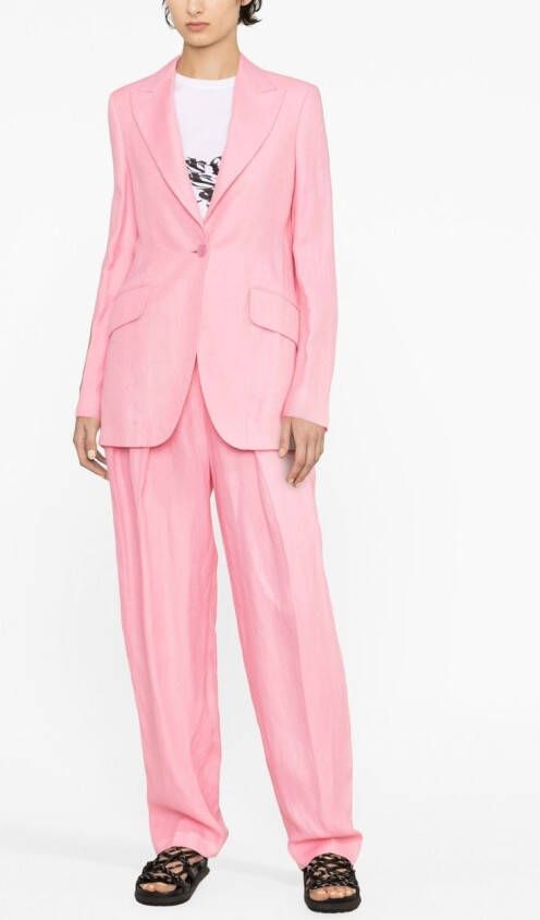 Stella McCartney Blazer met enkele rij knopen Roze