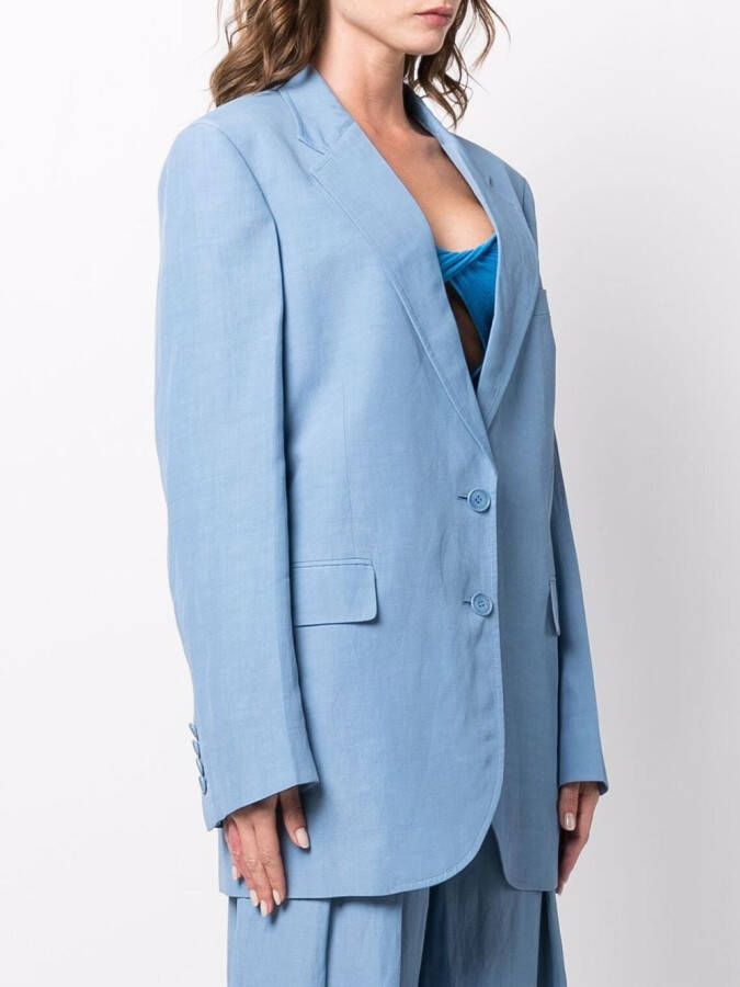 Stella McCartney Blazer met enkele rij knopen Zwart