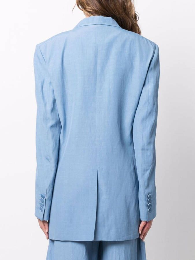 Stella McCartney Blazer met enkele rij knopen Zwart