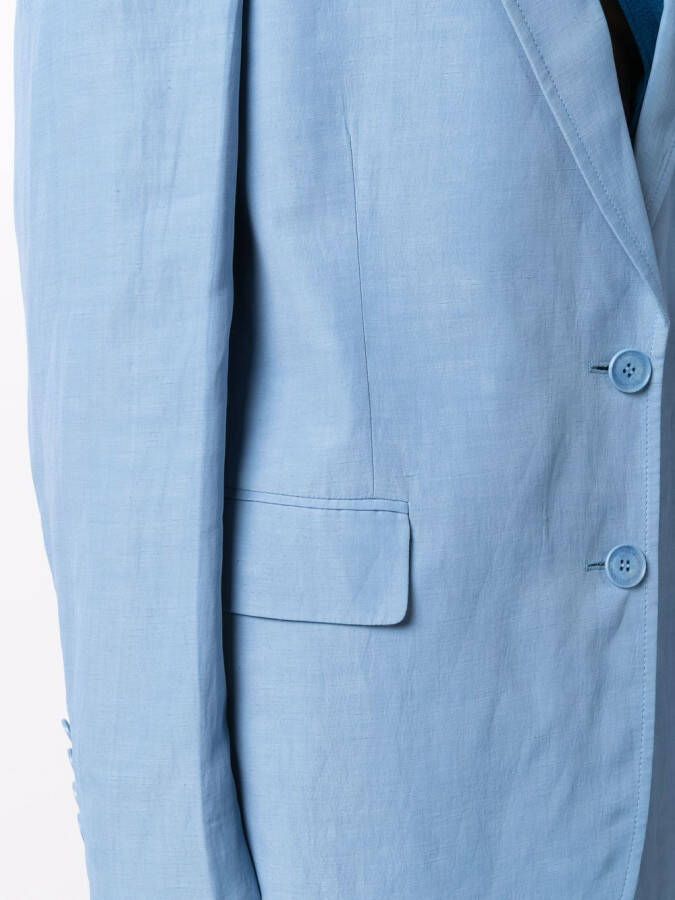 Stella McCartney Blazer met enkele rij knopen Zwart