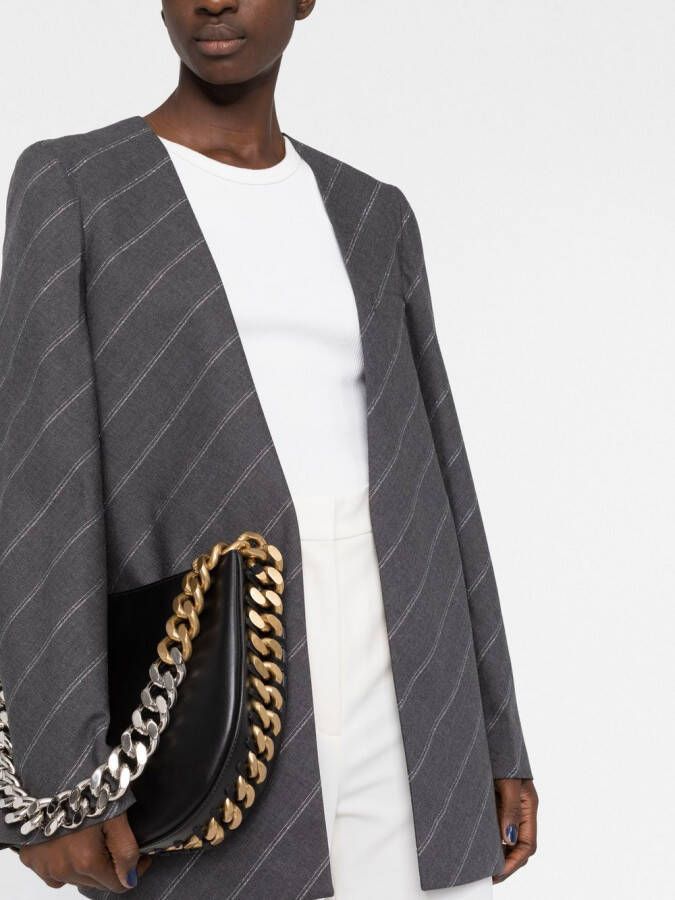 Stella McCartney Blazer met logo Grijs