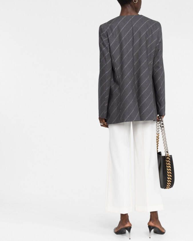 Stella McCartney Blazer met logo Grijs