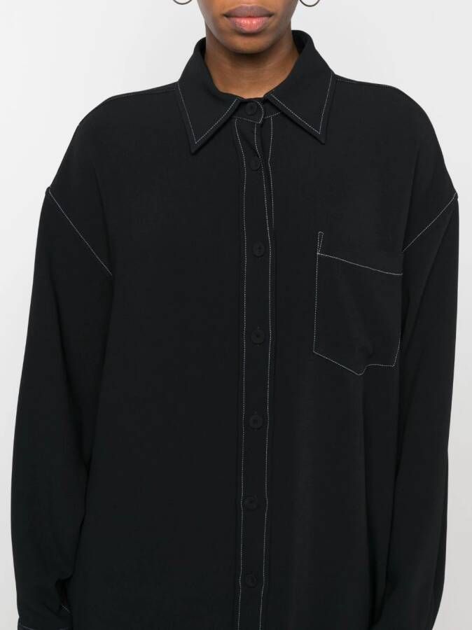 Stella McCartney Blouse met contrasterend stiksel Zwart