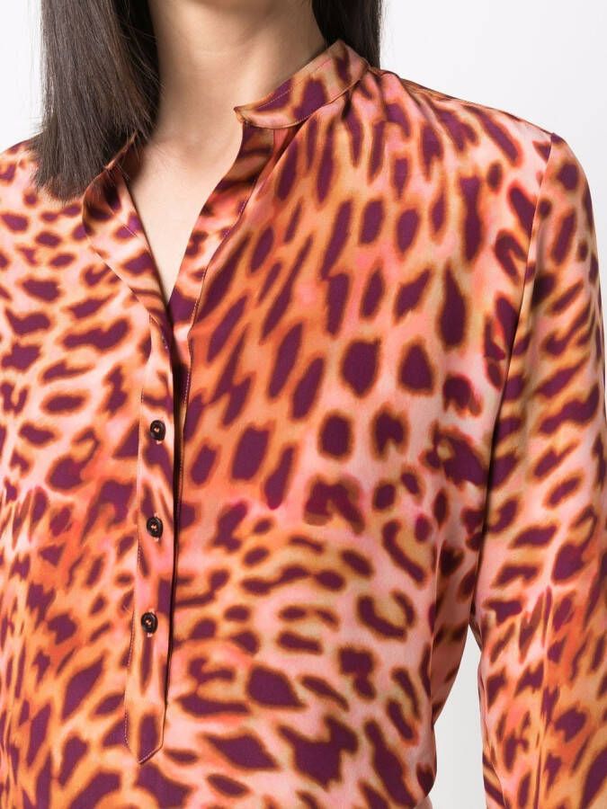Stella McCartney Blouse met luipaardprint Roze