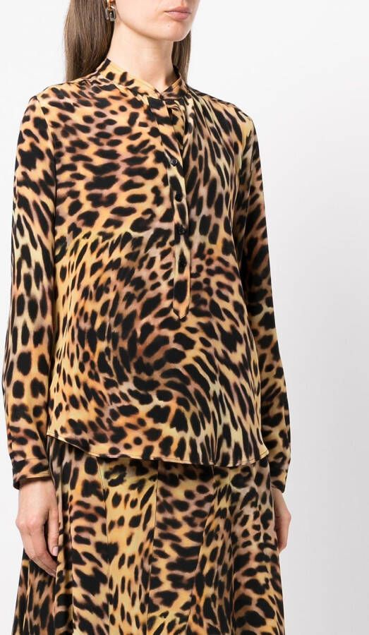 Stella McCartney Blouse met luipaardprint Zwart