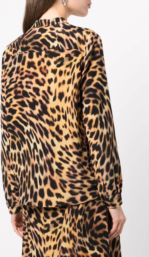 Stella McCartney Blouse met luipaardprint Zwart