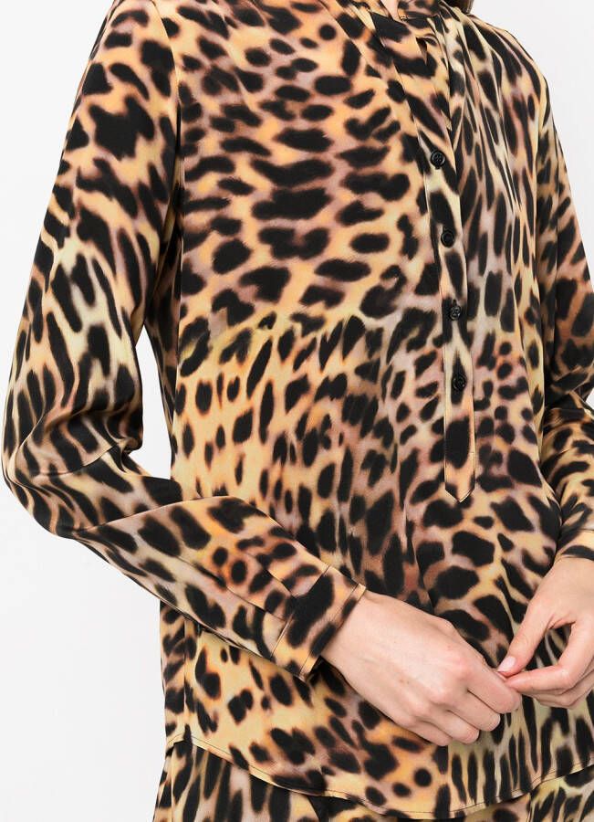 Stella McCartney Blouse met luipaardprint Zwart