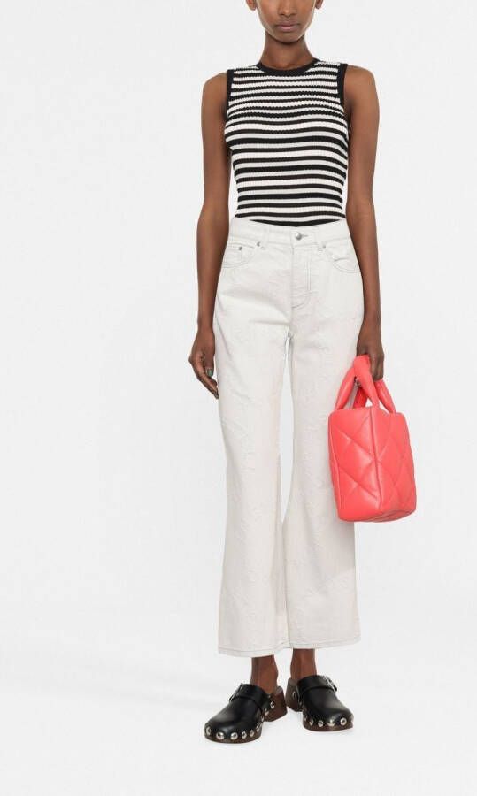 Stella McCartney Broek met logo Beige
