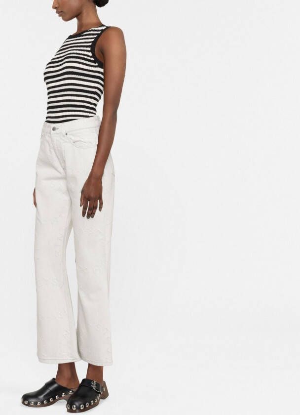 Stella McCartney Broek met logo Beige