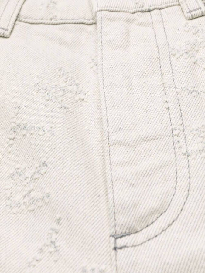 Stella McCartney Broek met logo Beige