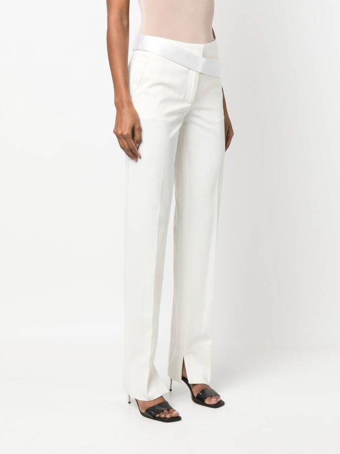 Stella McCartney Broek met satijnen tailleband Beige