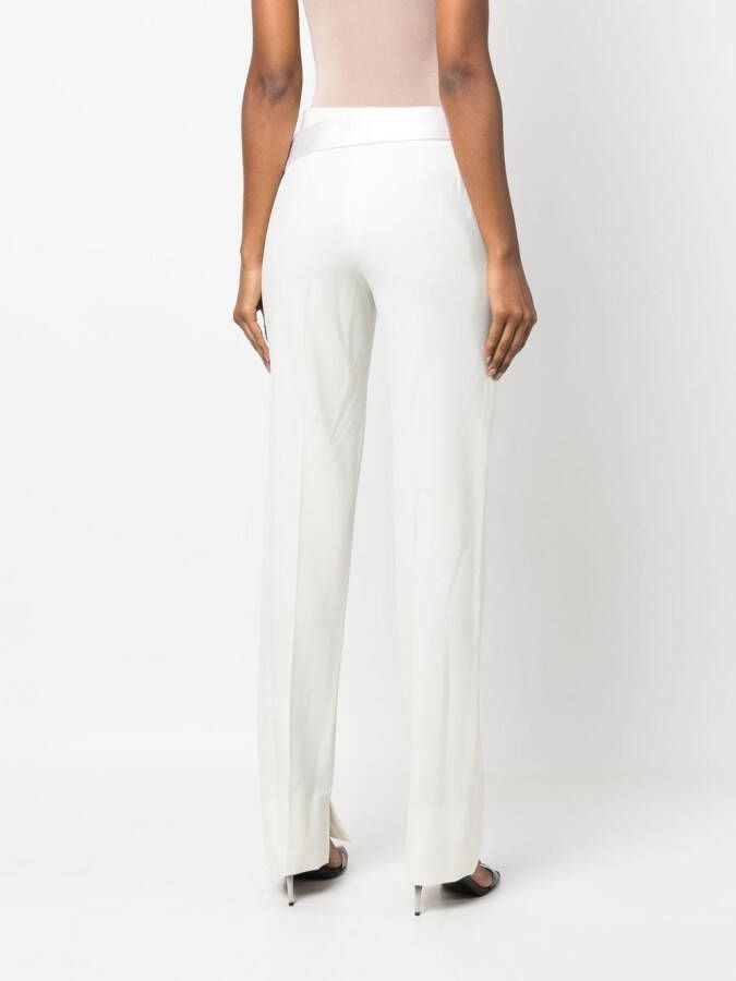 Stella McCartney Broek met satijnen tailleband Beige