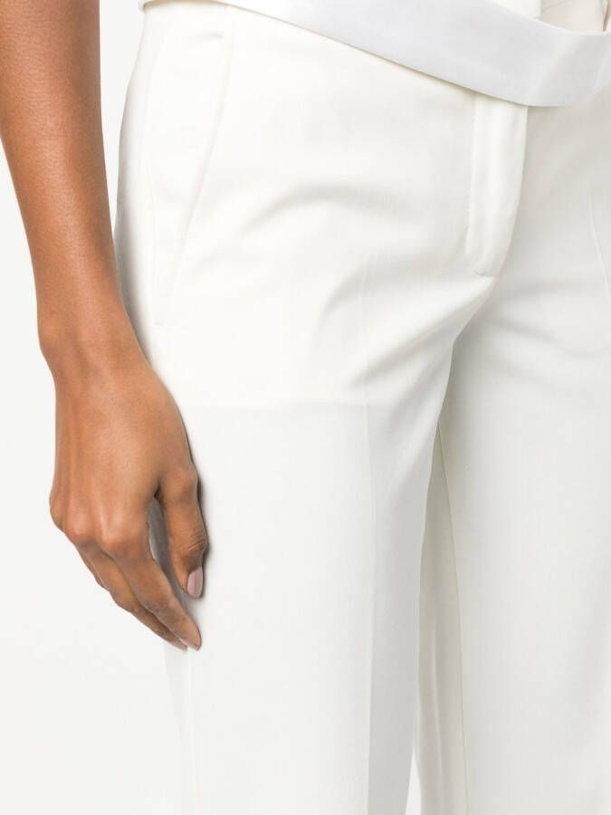 Stella McCartney Broek met satijnen tailleband Beige