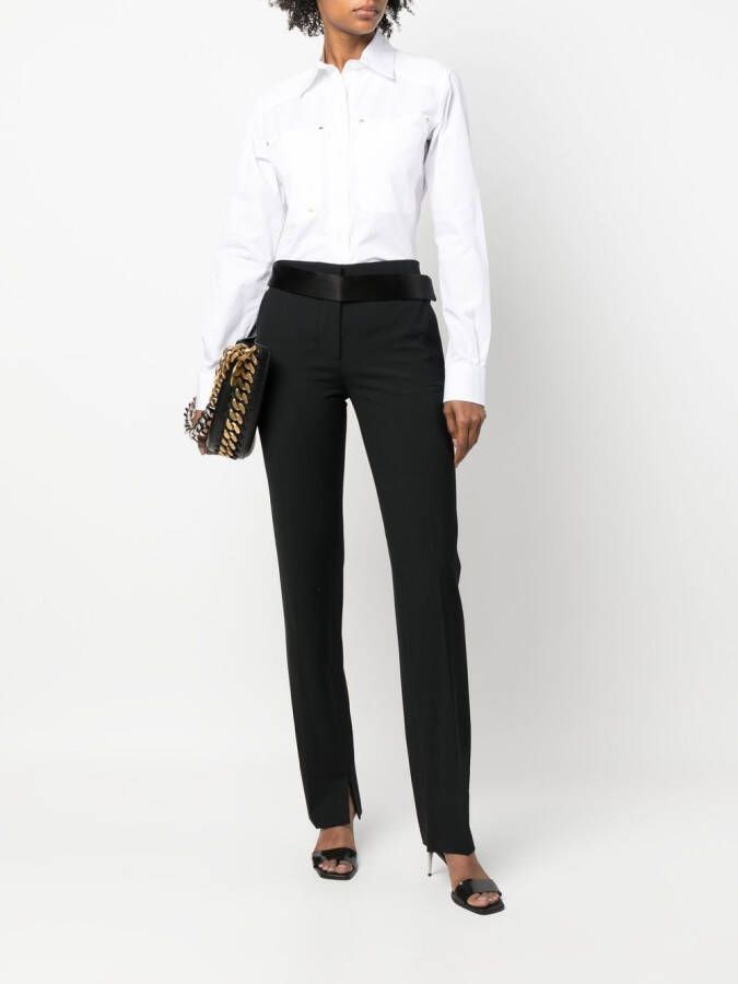 Stella McCartney Broek met satijnen tailleband Zwart