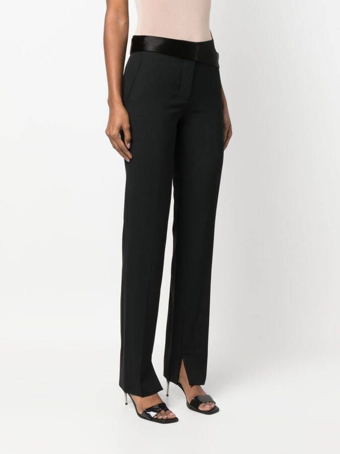 Stella McCartney Broek met satijnen tailleband Zwart