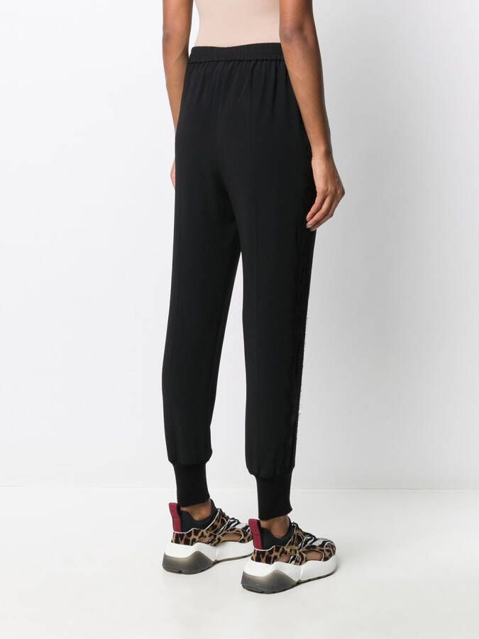 Stella McCartney Broek met toelopende pijpen Zwart