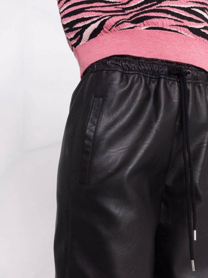 Stella McCartney Broek van imitatieleer Zwart