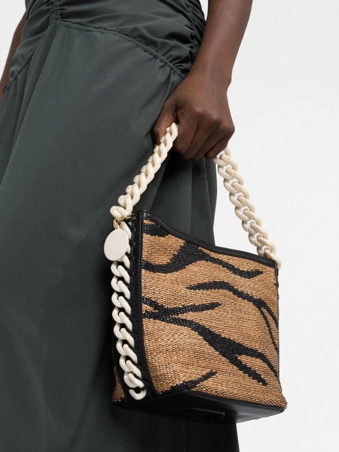 Stella McCartney Bucket-tas met tijger jacquard Beige