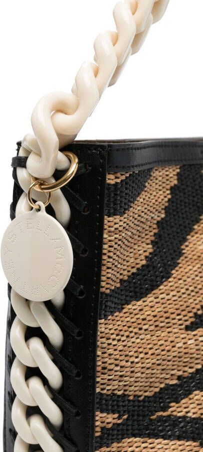 Stella McCartney Bucket-tas met tijger jacquard Beige