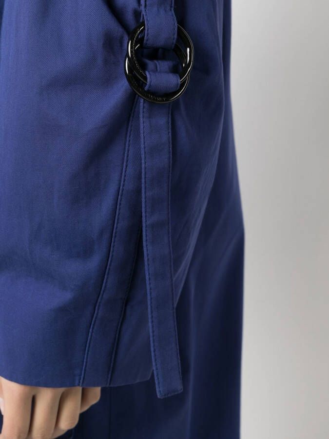 Stella McCartney Button-up trenchcoat Blauw