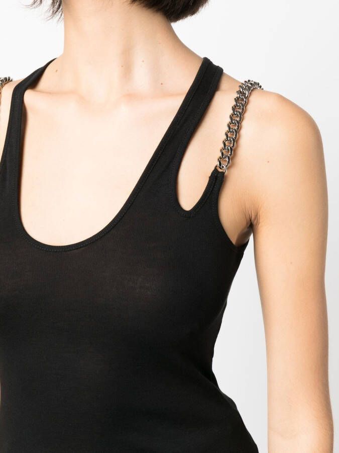 Stella McCartney Hemd met Falabella-ketting Zwart