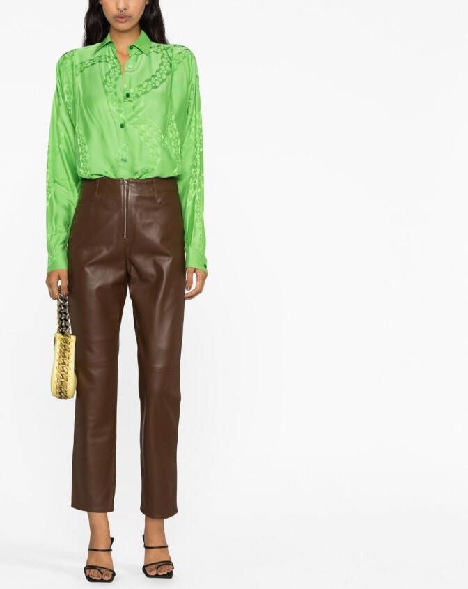 Stella McCartney Blouse met lange mouwen Groen