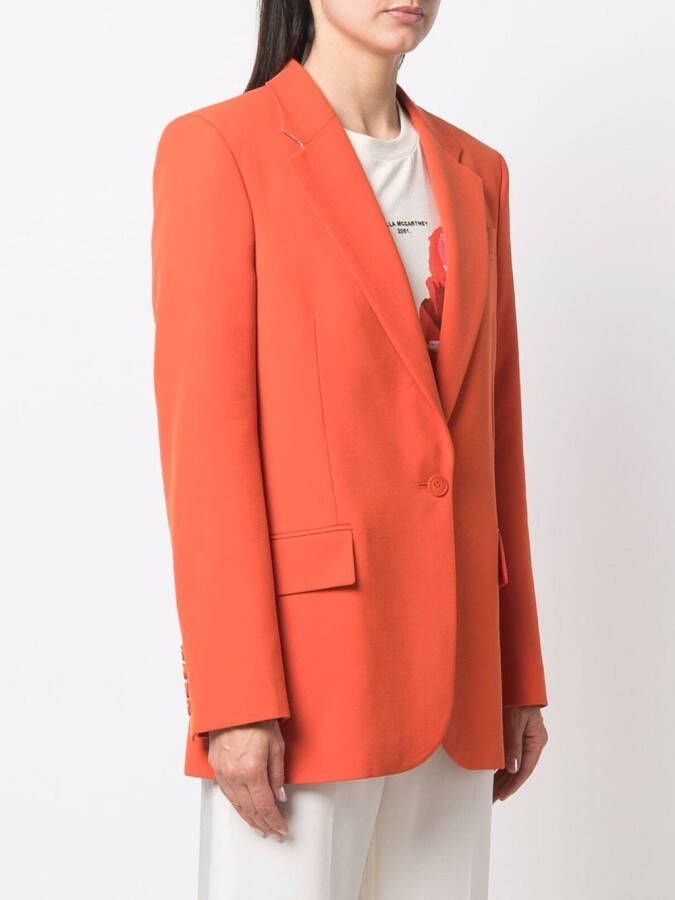 Stella McCartney Colbert met enkele rij knopen Oranje