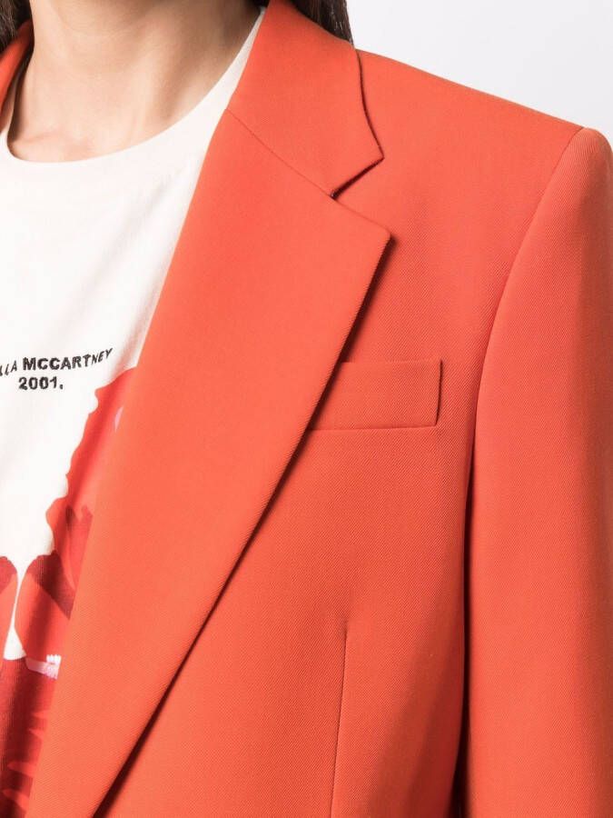 Stella McCartney Colbert met enkele rij knopen Oranje