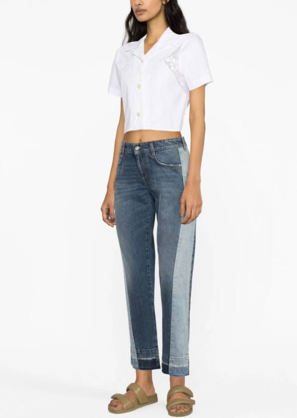 Stella McCartney Broek met rechte pijpen Blauw