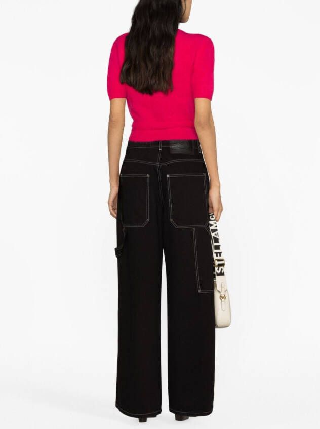 Stella McCartney Jeans met contrasterende stiksels Zwart