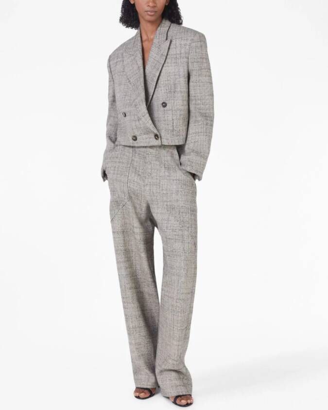 Stella McCartney Blazer met dubbele rij knopen Grijs