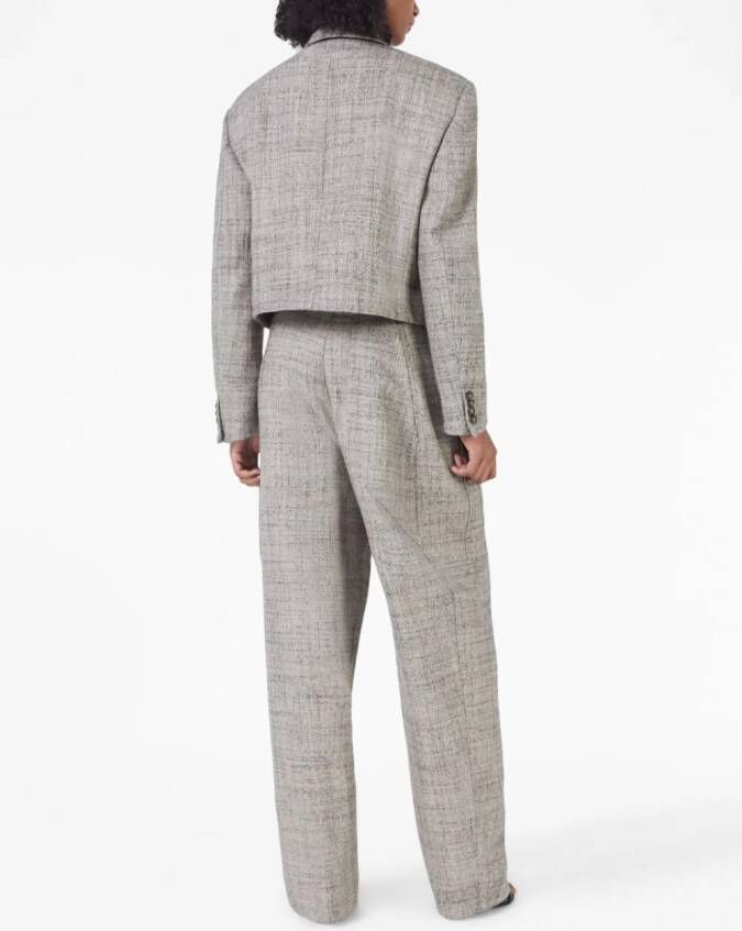 Stella McCartney Blazer met dubbele rij knopen Grijs