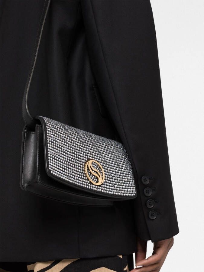 Stella McCartney Crossbodytas verfraaid met kristallen Zwart