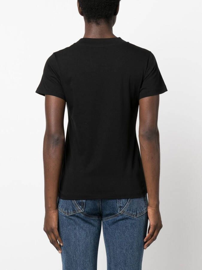Stella McCartney T-shirt met paardenbloem logoprint Zwart