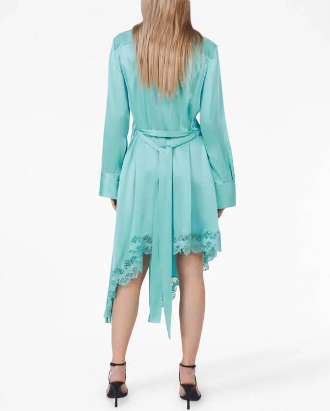 Stella McCartney Satijnen jurk Blauw